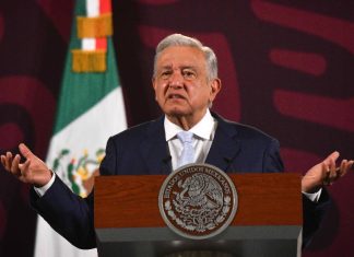 López Obrador at his morning press conference