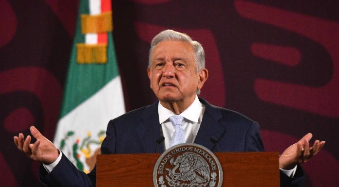 López Obrador at his morning press conference