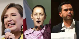The three presidential candidates for Mexico's June 2, 2024 election