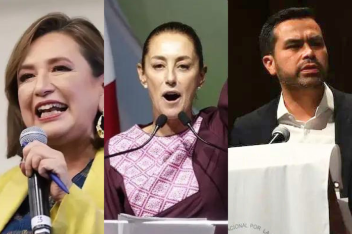 The three presidential candidates for Mexico's June 2, 2024 election