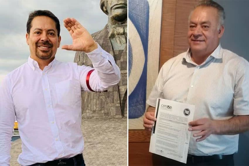 Candidates for Mayor of Maravatio, Michoacan, Miguel Angel Zavala and Armando Perez Luna