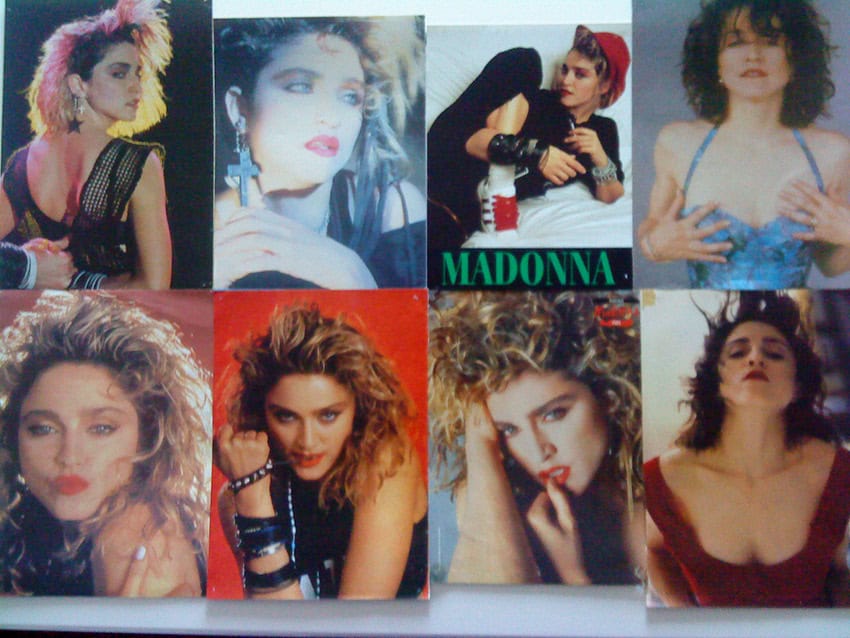 Una colección de fotografías de la joven Madonna.