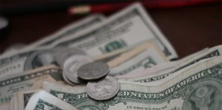 U.S. dollars and coins