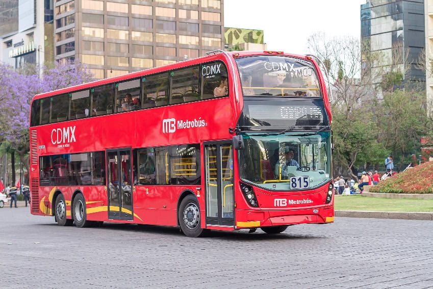 Double decker bus in Mexico City