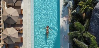 Woman in pool