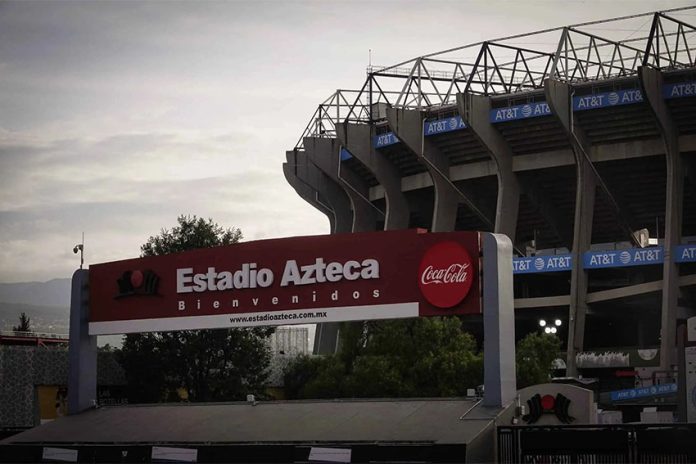 Mexico City's Azteca Stadium, where box owners say they won't let FIFA control their seats for the World Cup in 2026