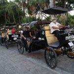 Guides give carriage tours through Mérida, Mexico