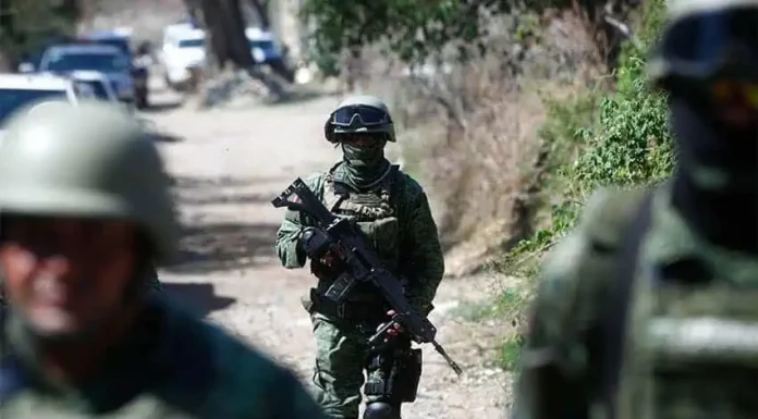 Mexican solder with a weapon