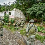 Soldiers in Chiapas rural area