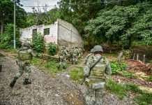 Soldiers in Chiapas rural area