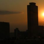 A blazing sun sets on the horizon after a 10-day heat wave across Mexico