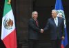 The prime minister of Belize with Mexican president López Obrador