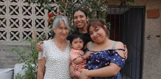 A family of women of different ages with a young child