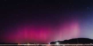 Aurora borealis in Baja California