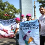 Members of a youth voting drive in Mexico City