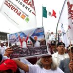 Supporters of Claudia Sheinbaum in the Zócalo