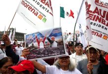 Supporters of Claudia Sheinbaum in the Zócalo