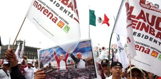 Supporters of Claudia Sheinbaum in the Zócalo
