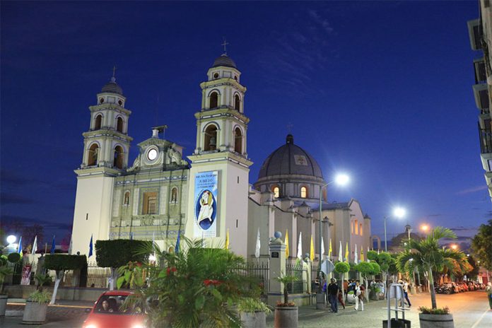 City of Tehuacan, Puebla by night.