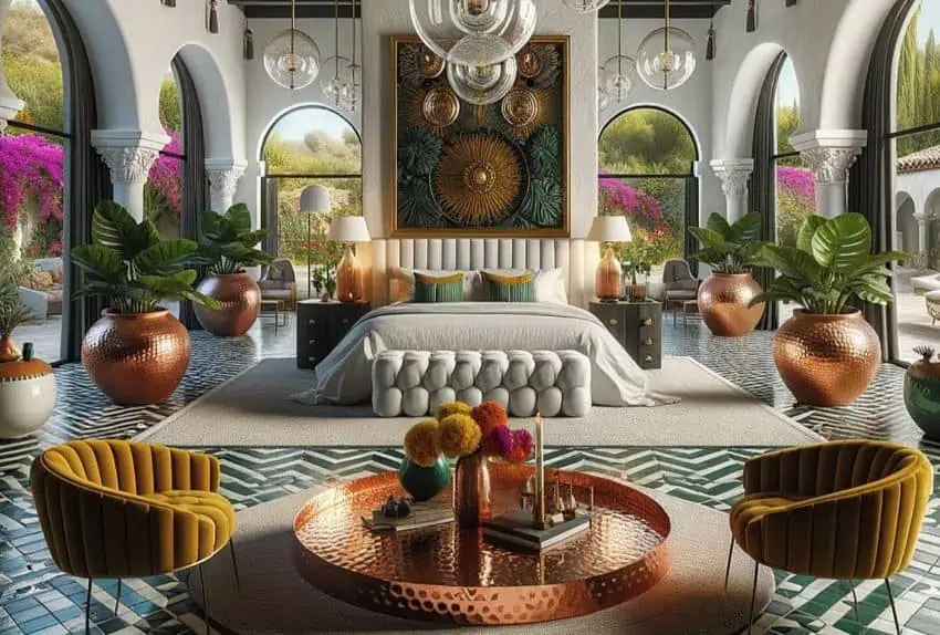 The interior design of CoLores Decor blends surrealism, modernism, and a deep sense of Mexican identity