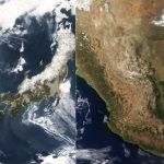 Side by side satellite images of Japan and Mexico