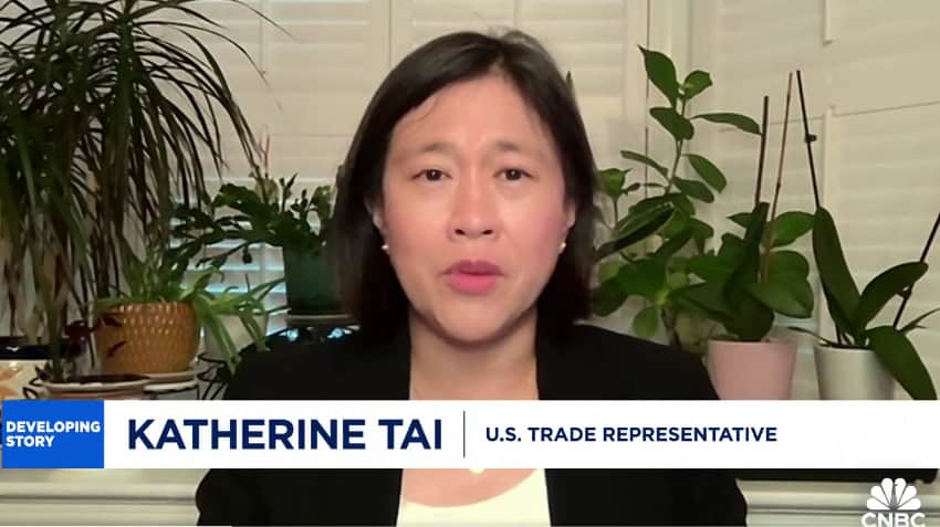 Katherine Tai CNBC interview screen capture