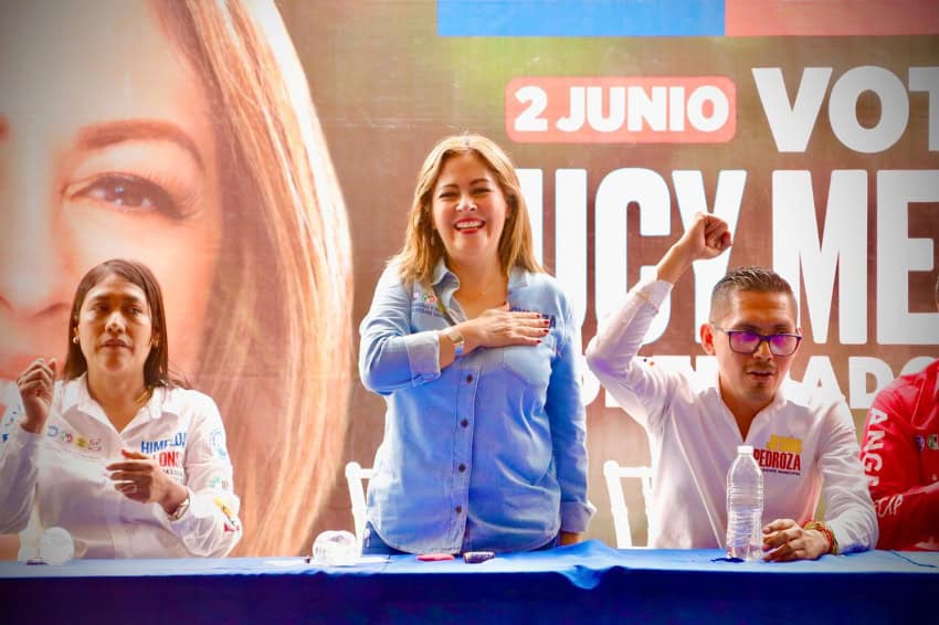 Lucia Meza, candidate for the PAN-PRI-PRD in Morelos