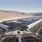 aerial view of a Tesla gigafactory in Nevada