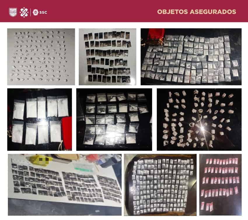 Photo of drugs confiscated by police in a Mexico City arrest