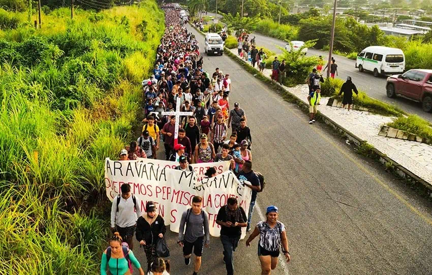 Migrant caravan in Tapachula