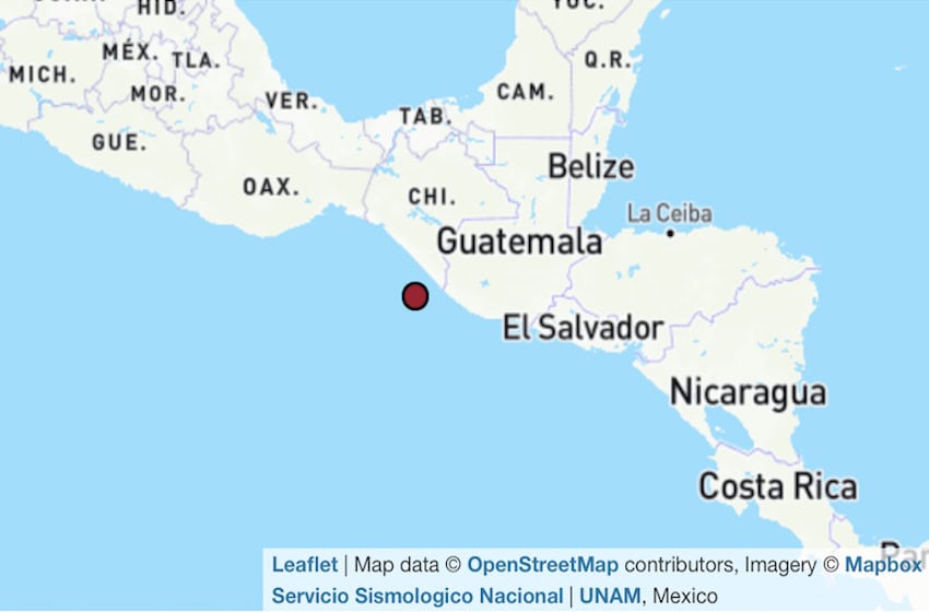 The earthquake's epicenter was slightly west of where the Suchiate River marks part of the border between Guatemala and Mexico. 
