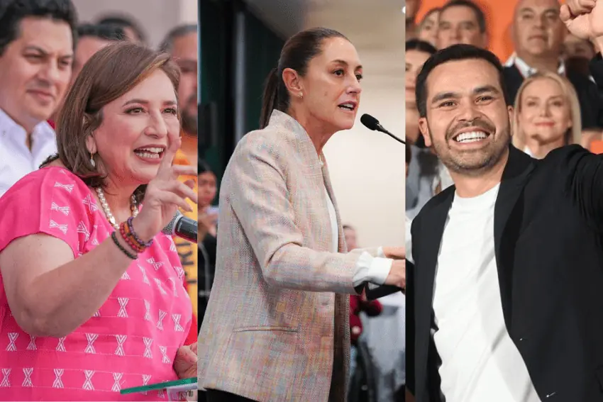 Photo collage of Mexico's presidential candidates