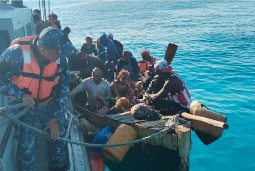 Mexican Navy personnel reportedly rescued 51 migrants traveling by boat near Isla Mujeres, Quintana Roo