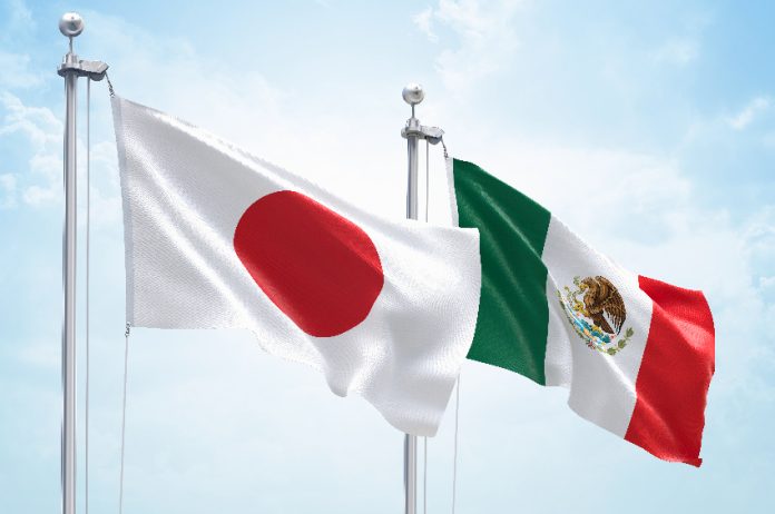 Japan and Mexico flags