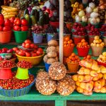 Fruits and vegetables at a market in Mexico