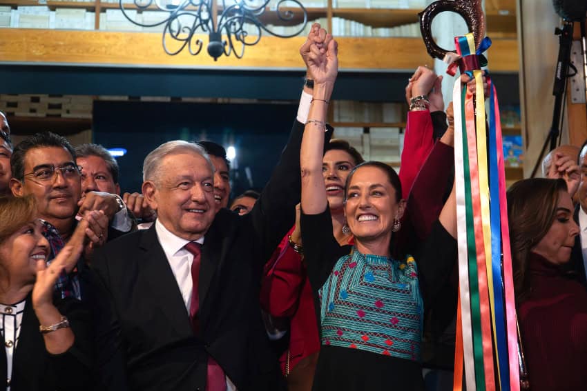 President López Obrador and Claudia Sheinbaum