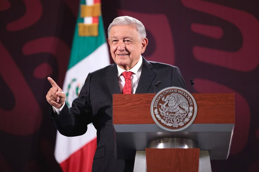 López Obrador at his morning press conference