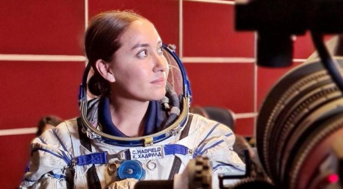 Katya Echazarreta using a Space suit