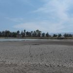 A lake with low water levels in Toluca