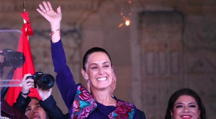 Claudia Sheinbaum is elected the first female president of Mexico Claudia Sheinbaum waves to the crowd in Mexico City