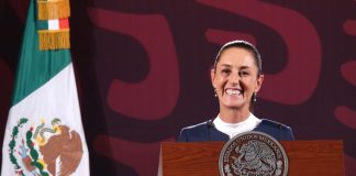 Claudia Sheinbaum speaks at a press conference