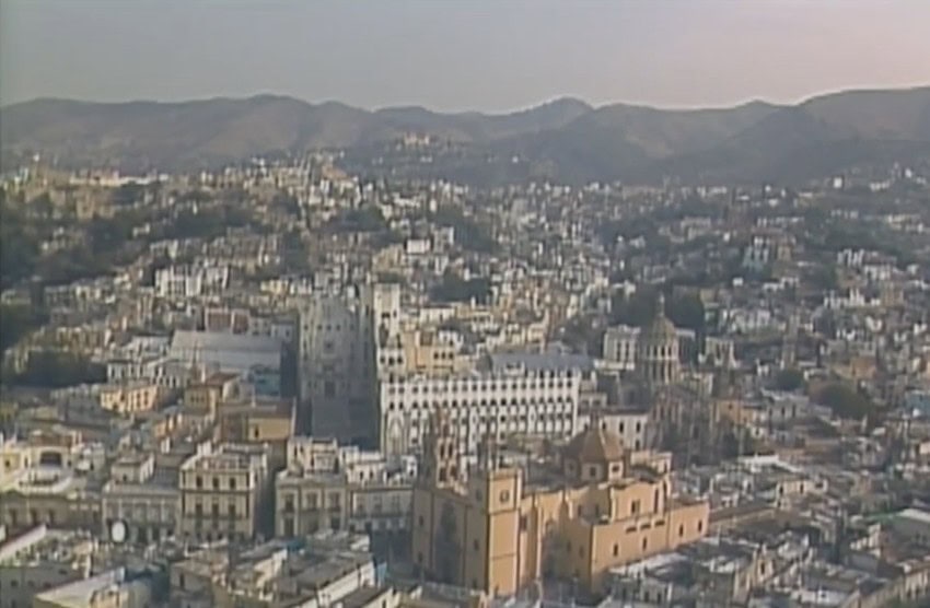 Pemandangan panorama kota Guanajuato