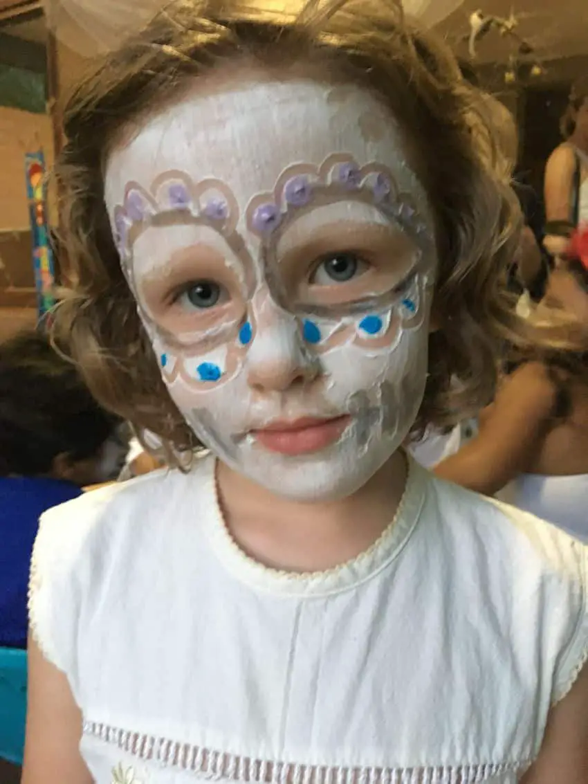 Author’s daughter celebrating Dia de Muertos at El Jardín school.