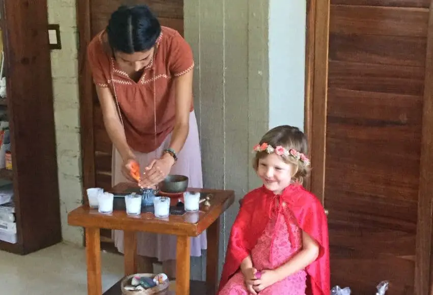 Author’s daughter celebrating Dia de Muertos at El Jardín school.