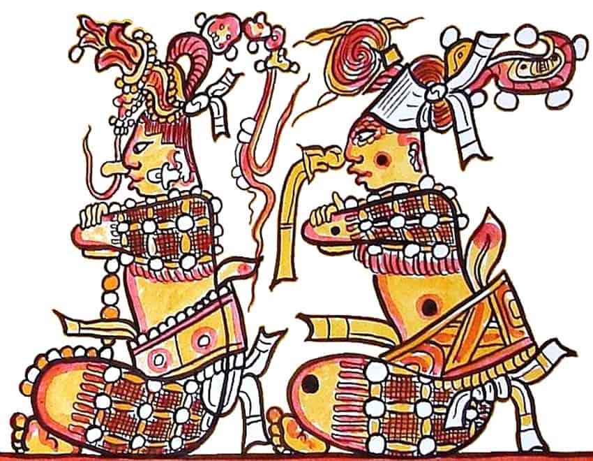 Depiction of ancient Maya hero twins 