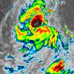 Tropical Storm Alberto satellite image