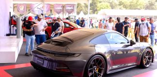 Porsche car on display in Mexico
