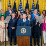 U.S. President Joe Biden at a press conference