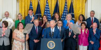 U.S. President Joe Biden at a press conference