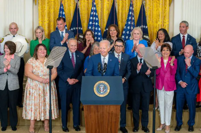 U.S. President Joe Biden at a press conference